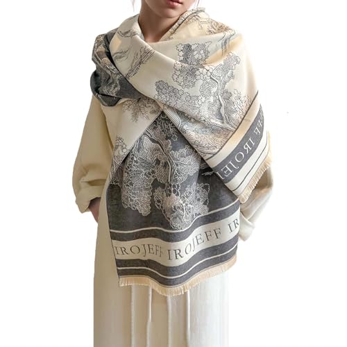 LumiSyne Warme Schal Kaschmir Stolen Für Damen Landschaft Malerei Muster Elegante Künstlerisch Stil Reversible Schal Mit Quasten Große Lange Pashmina Schals Leicht Weiche Schultertuch Stola LumiSyne Warme Schal Kaschmir Stolen Für Damen Landschaft Malerei Muster Elegante Künstlerisch Stil Reversible Schal Mit Quasten Große Lange Pashmina Schals Leicht Weiche Schultertuch Stola von LumiSyne