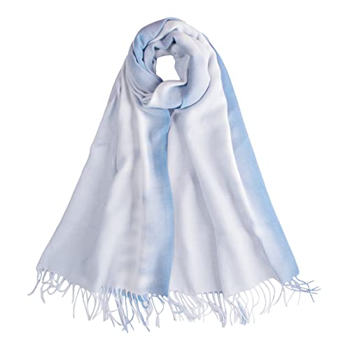 LumiSyne Winter Schal Kaschmir Schal Für Damen Farbverlauf Pashmina Schals Mit Fransen Lange Große Schal Frauen Weiche Warmer Schultertuch Stola von LumiSyne