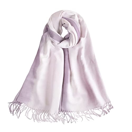 LumiSyne Winter Schal Kaschmir Schal Für Damen Farbverlauf Pashmina Schals Mit Fransen Lange Große Schal Frauen Weiche Warmer Schultertuch Stola von LumiSyne