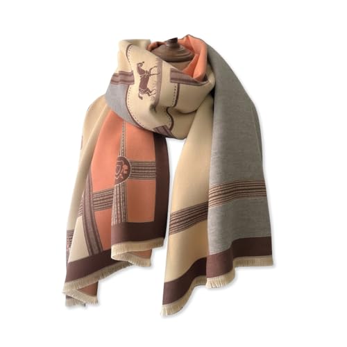 LumiSyne Winter Schal Kaschmir Stolen Für Damen Farbnähte Pferd Muster Reversible Schals Mit Quasten Pashmina Schal Und Wickeltuch Langer Große Schal Leicht Warme Stola Wrap LumiSyne Winter Schal Kaschmir Stolen Für Damen Farbnähte Pferd Muster Reversible Schals Mit Quasten Pashmina Schal Und Wickeltuch Langer Große Schal Leicht Warme Stola Wrap von LumiSyne