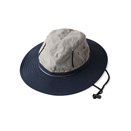 LumiSyne Zweifarbig Fischerhut Damen Herren Sonnenhut Breite Krempe UPF 50+ Verstellbare Passform Atmungsaktives Mesh Packbar Boonie Hat Mit Kinnband Für Reisen Klettern Angeln Gartenarbeit Outdoor von LumiSyne