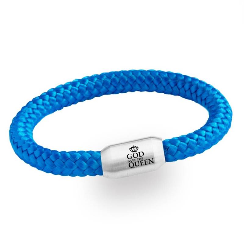 Armband Queen Elisabeth Ii. | Segeltau Königskrone Gravur Starker Magnetverschluss 8 Mm Durchmesser Ø von LumiViva