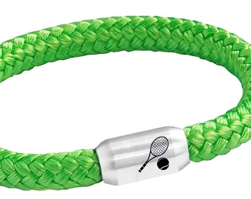 Segeltau-Armband 8mm Mit Tennisschläger-Gravur Und Magnetverschluss - in Verschiedenen Farben, Perfektes Geschenk Für Tennisfans von LumiViva
