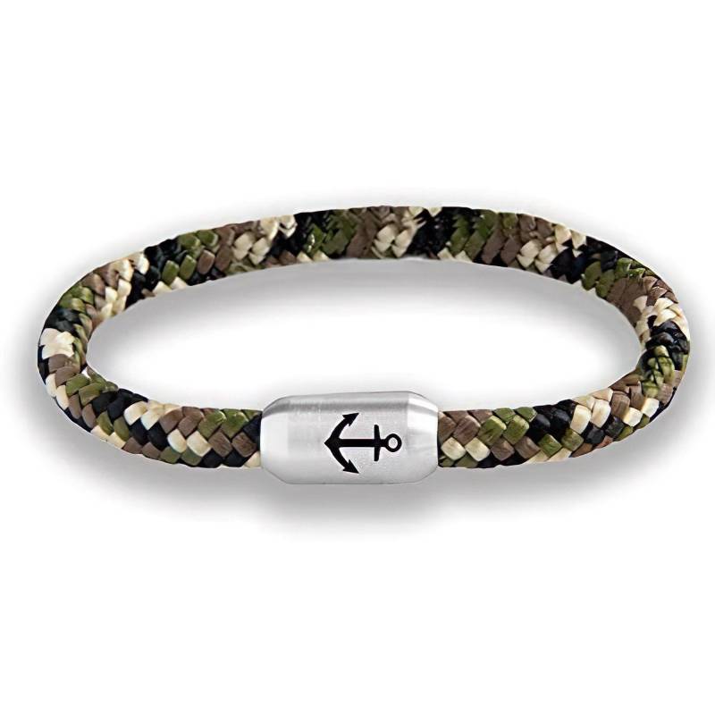 Segeltau Armband Camouflage | Geflochten Anker Gravur Magnetverschluss Durchmesser 8 Mm Ø von LumiViva