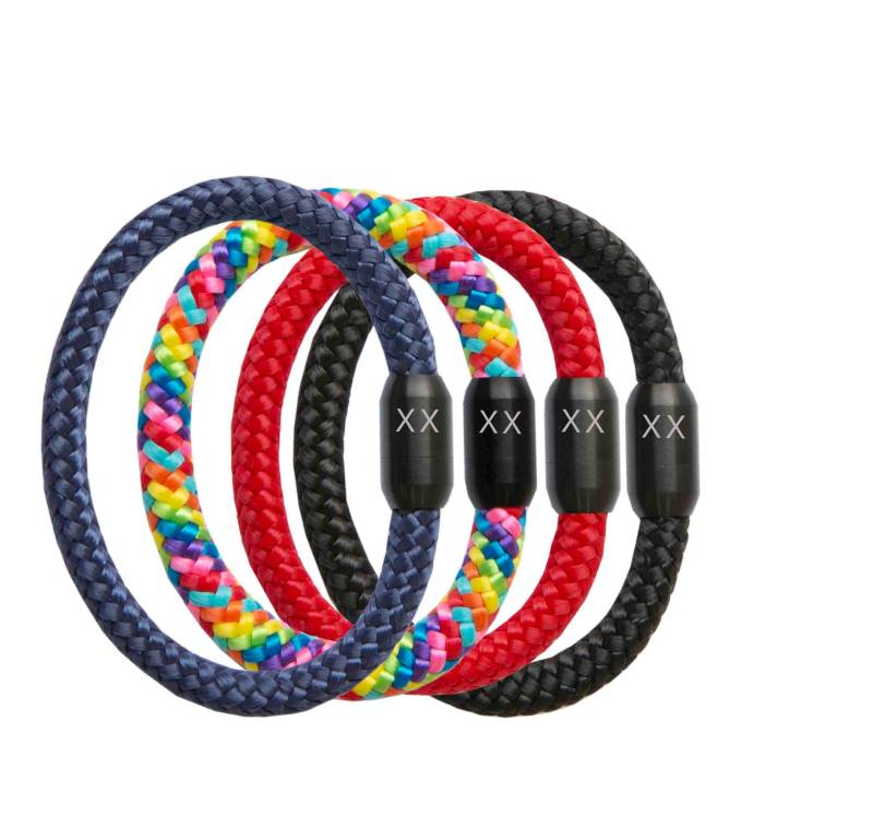 Segeltau Initialen Armband | Edelstahl Magnetverschluss Deine Persönliche Gravur Unisex 8 Mm Durchmesser Ø von LumiViva