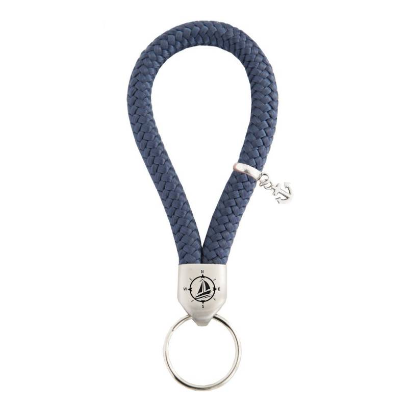 Segeltau Yacht Club Schlüsselanhänger | Hochwertige Edelstahlfassung Anker-Anhänger Gravur Rostfrei 8 Mm Durchmesser Ø von LumiViva