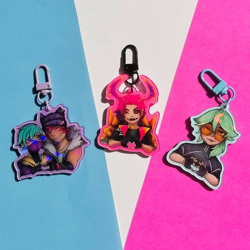 Heartsteel Kayn, Ezreal, Sett & Aphelios - Double Sided Rainbow Acrylic von LumieArtz