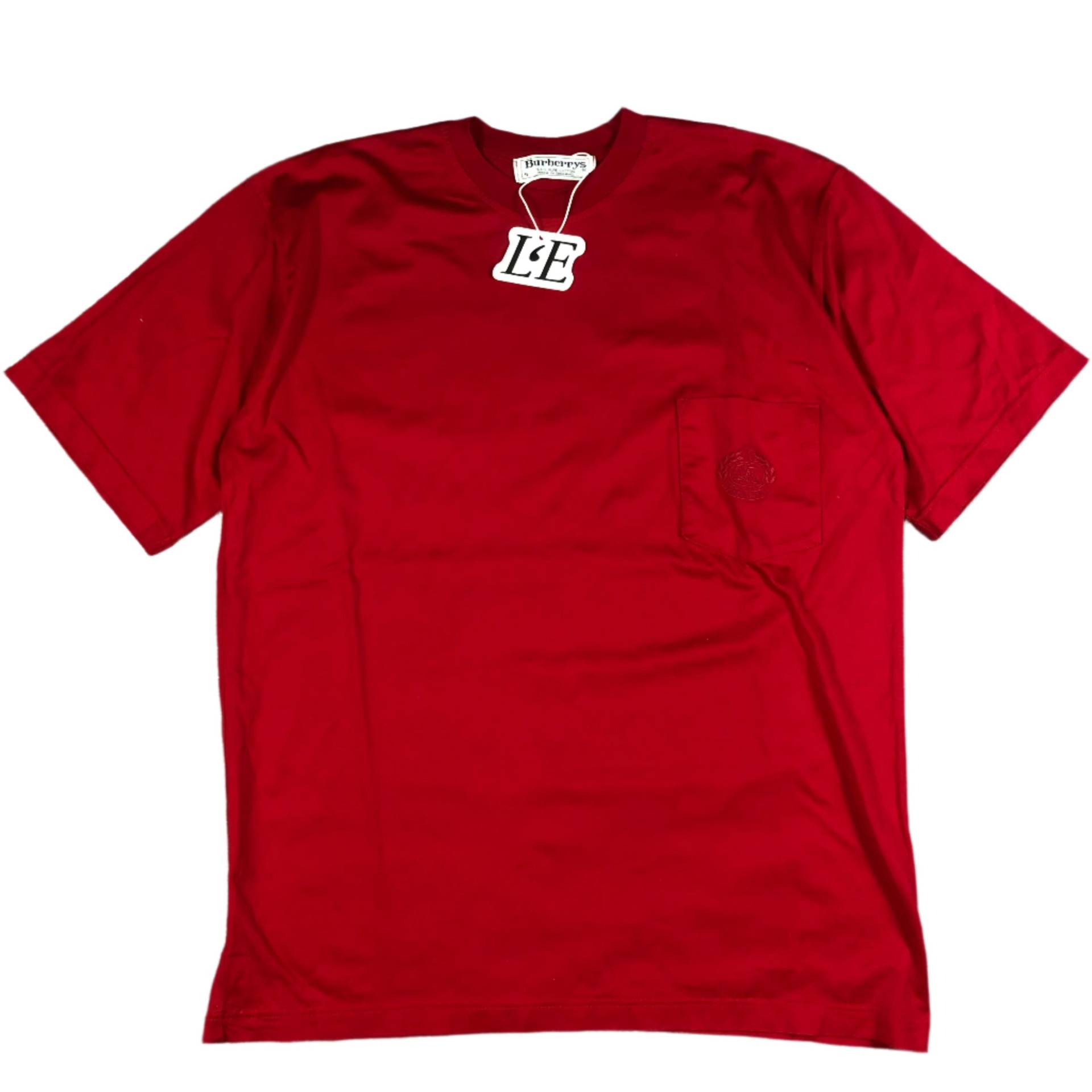 Burberrys Vintage 90S Herren T-Shirt in Rot Gr. M von LumiereEpoqueStore