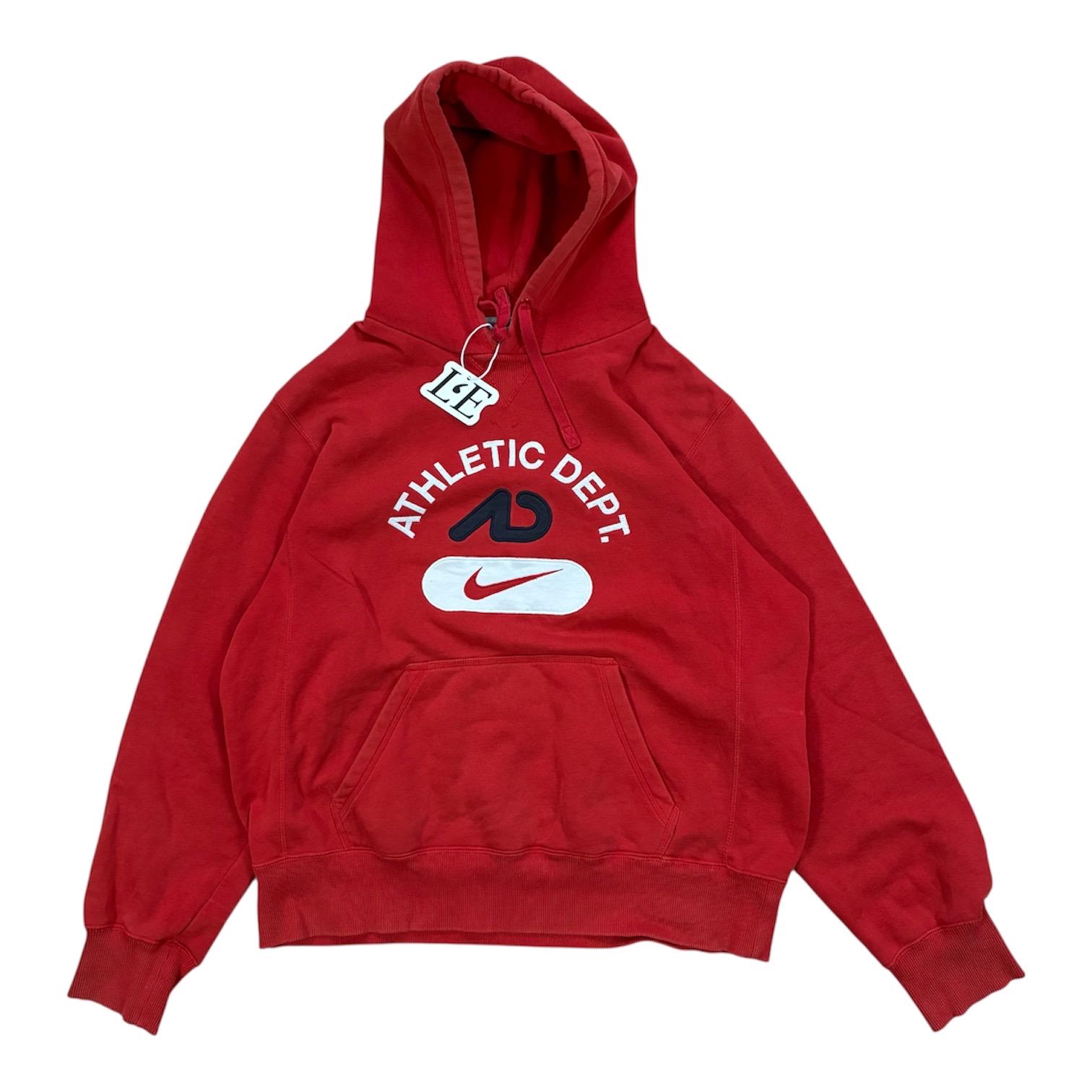 Herren Vintage 90Er Jahre Nike Center Logo Rot Hoodie Größe von LumiereEpoqueStore