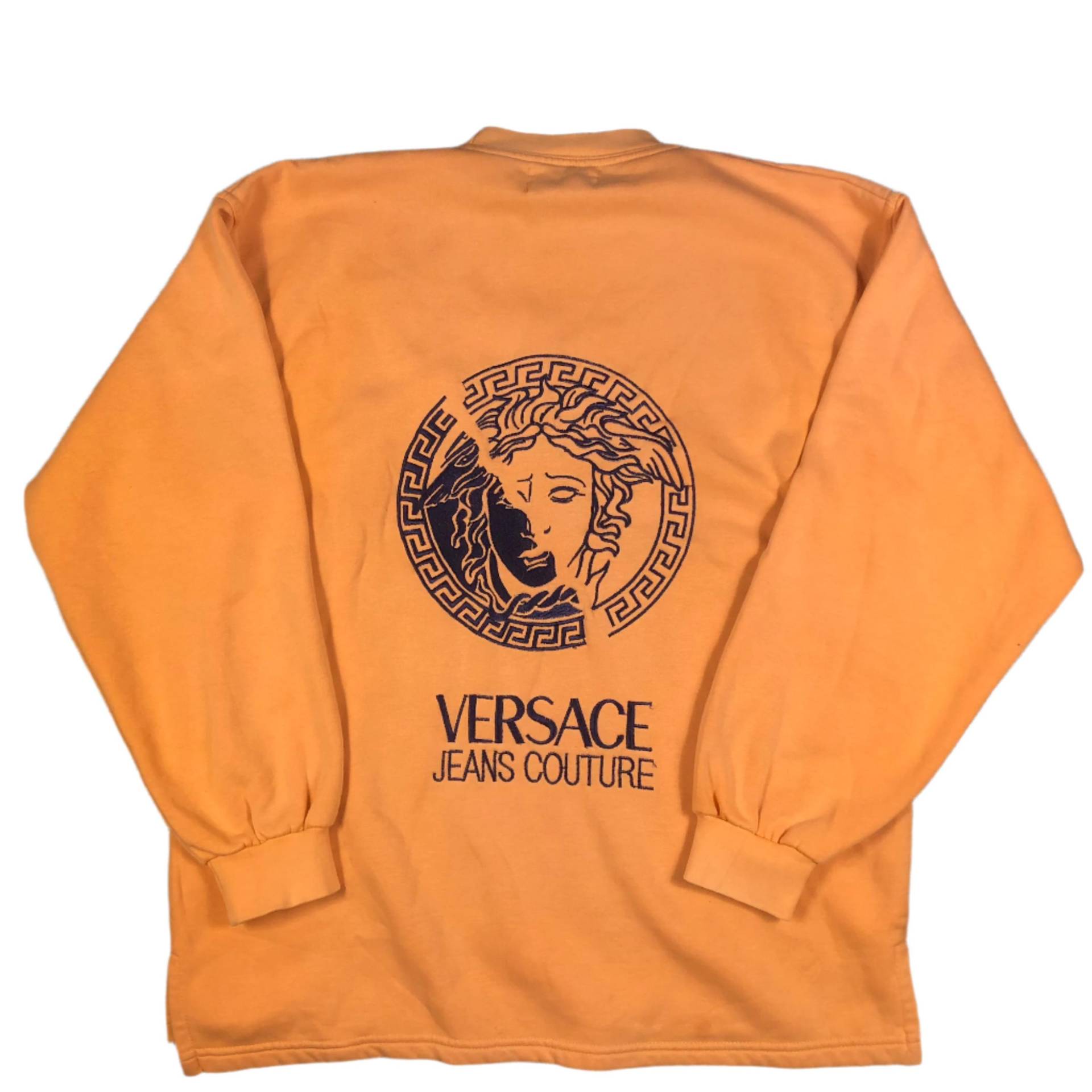 Versace Big Logo Vintage Sweatshirt Gr. L von LumiereEpoqueStore