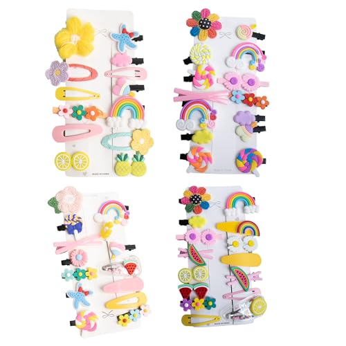 Süße Haarspangen Set für Mädchen, 12 Stück, Regenbogen und Früchte Design, Rosa und Mehrfarbig Süße Haarspangen Set für Mädchen, 12 Stück, Regenbogen und Früchte Design, Rosa und Mehrfarbig von Lumifelice