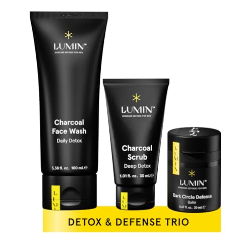 Lumin Skin Care Set Routine for Men - Boss Trio - Men's Facial Care Kit, Men's Skincare Routine Banish Dark Circles, Puffiness, Clogged Pores - 2 Month Supply von Lumin