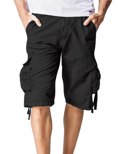 LuminBlaze Herren Cargo Shorts Lockerer Schnitt Mehrere Taschen Klassische Cargo Shorts Lässige Workout Chino Shorts von LuminBlaze