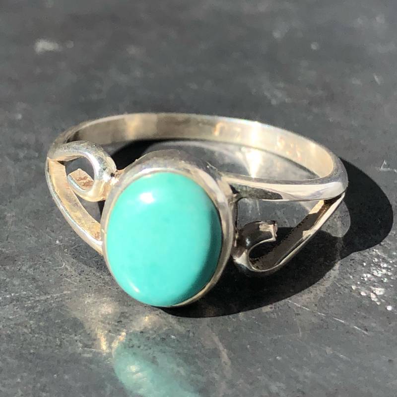 Türkis Ring - Silber Tibet Ringgröße W W, Us 11, Eu 64 von LuminaJewellery