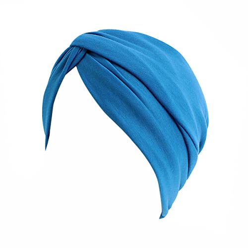 Luminary Bandana Damen – Reines Farbiges Elastisches Kopftuch oder Turban Damen – Vielseitiges Accessoire (DE/NL/SE/PL, Alphanumerisch, Einheitsgröße, Blauer See) von Luminary