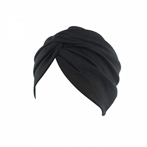 Luminary Bandana Damen – Reines Farbiges Elastisches Kopftuch oder Turban Damen – Vielseitiges Accessoire (DE/NL/SE/PL, Alphanumerisch, Einheitsgröße, Schwarz) von Luminary