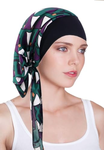 Luminary Kunstseiden-Turban-Mütze Stretch-Haarband Zopfmütze Piratenmütze Chemotherapie-Mütze (9) von Luminary