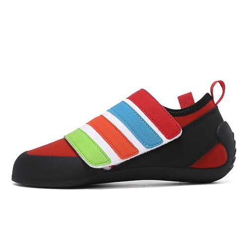 Kletterschuhe für Kinder,Kletterschuhe Herren Damen Kinder Boulderschuhe Leicht Atmungsaktiv Sportschuhe,Low-Volumen Sportschuh Einfaches An- und Ausziehen Freizeit Training Sportschuhe von LuminescentDream