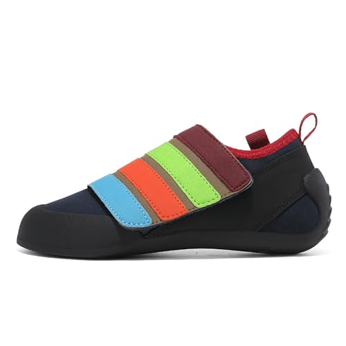 Kletterschuhe für Kinder,Kletterschuhe Herren Damen Kinder Boulderschuhe Leicht Atmungsaktiv Sportschuhe,Low-Volumen Sportschuh Einfaches An- und Ausziehen Freizeit Training Sportschuhe von LuminescentDream