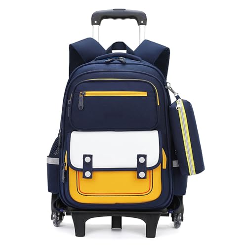 Schultrolley Kinder ,Rucksack mit Rollen ,Rucksacktrolley zum ,mit Trolley-Funktion,Schulranzen Detach ,Inklusive Federmäppchen ,6 Räder ,für Schule Freizeit & Reisen ,für Jungen und Mädchen von LuminescentDream