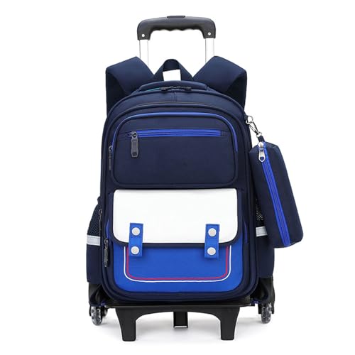 Schultrolley Kinder ,Rucksack mit Rollen ,Rucksacktrolley zum ,mit Trolley-Funktion,Schulranzen Detach ,Inklusive Federmäppchen ,6 Räder ,für Schule Freizeit & Reisen ,für Jungen und Mädchen von LuminescentDream
