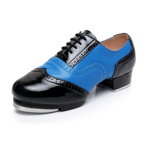 Unisex Steppschuhe Unisex Steppschuhe Ledermaterial Steppschuhe atmungsaktive Tanzschuhe Leichte und Bequeme Tanzschuhe Tanzschuhe für Stepptanz für Damen Mädchen Erwachsene Unisex von LuminescentDream