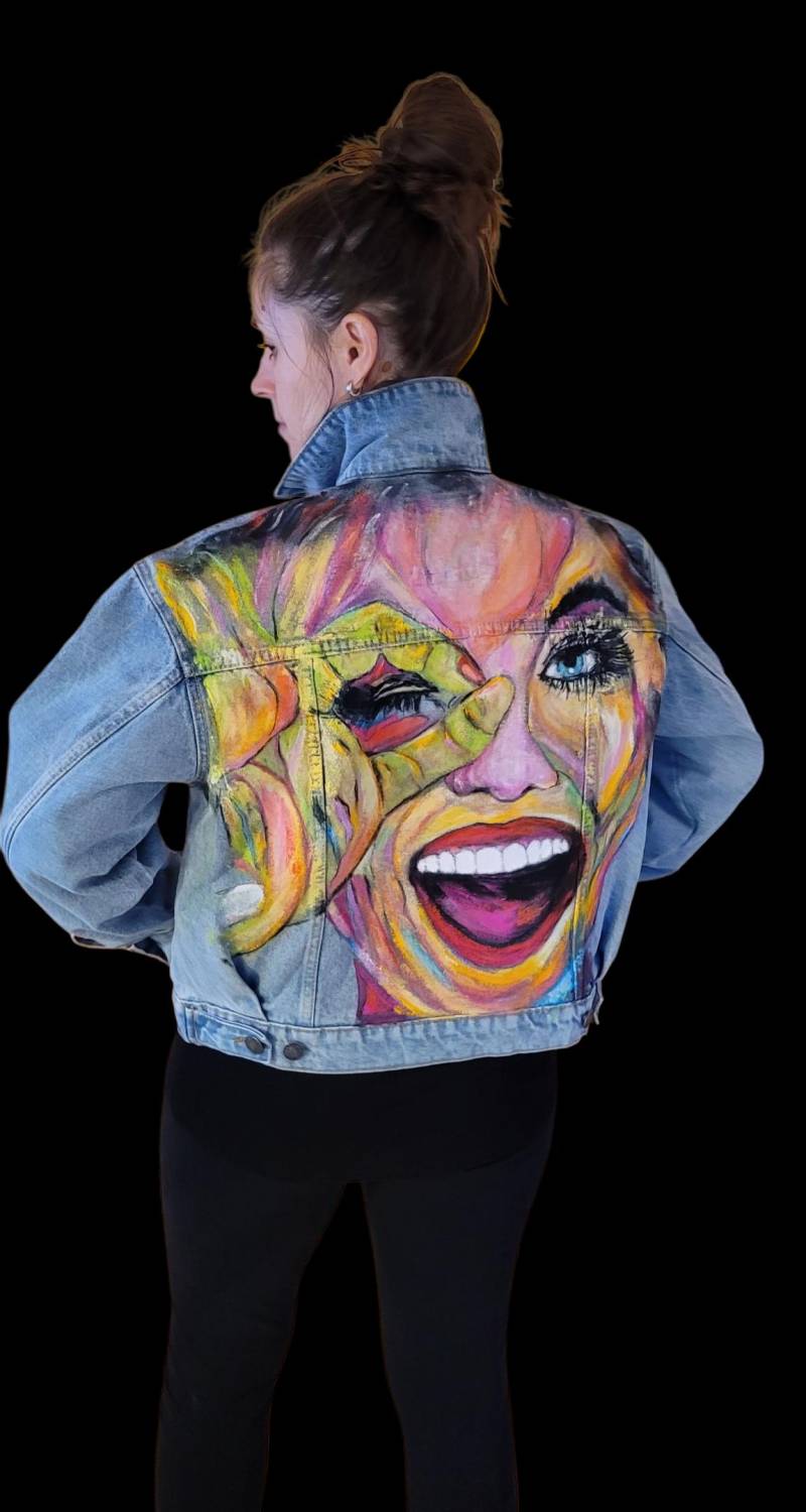 Handbemalte Jacke. Bemalte Jeansjacke, Individuelle Jeansjacke Für Männer Oder Frauen Unikat. Urban Classics. Sammlerstück. Größe S von Luminiart