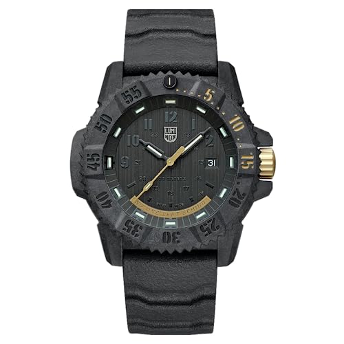 Luminox Herren Analog Quarz Uhr mit Gummi Armband XS.3805.NOLB.Set von Luminox