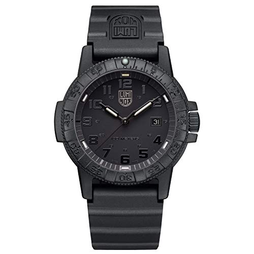 Luminox Leatherback SEA Turtle Giant Blackout XS.0321.BO.L Herrenuhr 44mm - Militäruhr in Schwarz mit Datumsanzeige 100m wasserdicht von Luminox