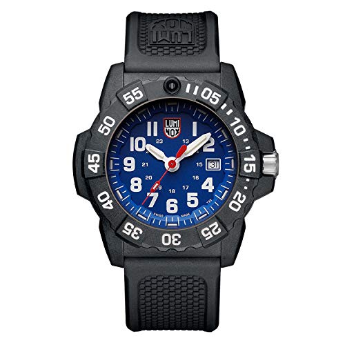 Luminox Navy SEAL XS.3503.F Herrenuhr 45mm - Taucheruhr in Schwarz/Blau mit Datumsanzeige 200m wasserdicht von Luminox
