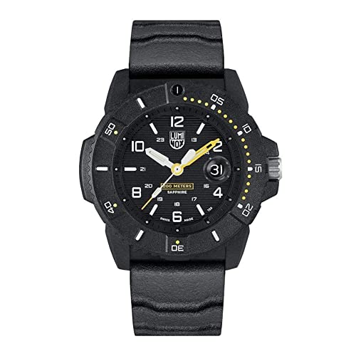 Luminox Navy Seal XS.3601 Herrenuhr 45mm - Taucheruhr in Schwarz mit Datumsanzeige 200m wasserdicht Saphirglas von Luminox