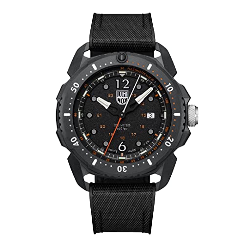 Luminox Herren Analog Quarz Uhr mit Kautschuk Armband XL.1052, Schwarz von Luminox