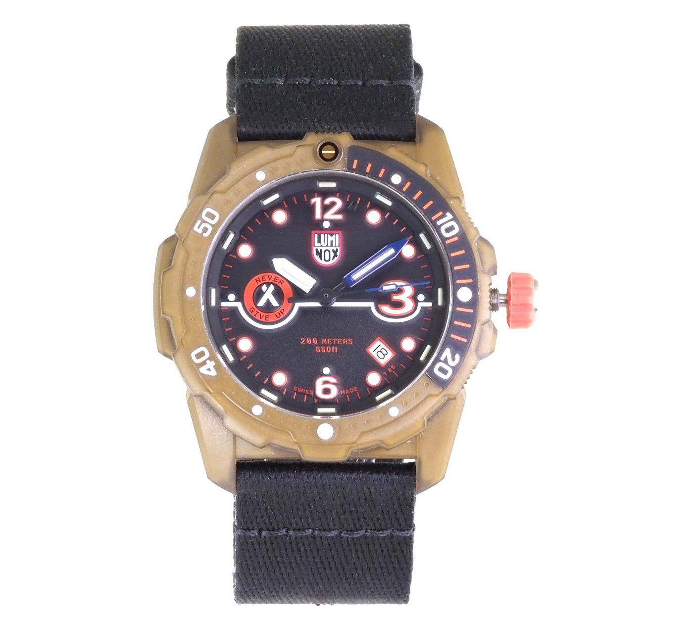 Luminox Schweizer Uhr Herren Uhr Bear Grylls Survival XB.3721.ECO 45 mm, Luminox Light Technology: Dauerhaftes Leuchten für bis zu 25 Jahre von Luminox