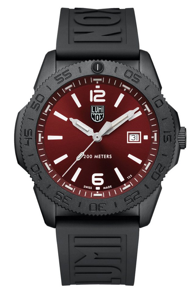 Luminox Taucheruhr Herren-Quarz Pacific Diver Schwarz/Rot von Luminox