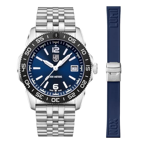 Luminox Herren Analog Schweizer Quarzwerk Uhr mit Edelstahl Armband XS.3123M.Set von Luminox