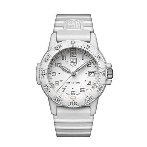 Luminox Leatherback SEA Turtle XS.0307.WO Herrenuhr 39mm - Militäruhr in Weiß mit Datumsanzeige 100m wasserdicht von Luminox