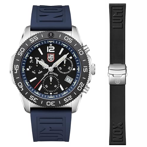 Luminox Herren Analog Quarz Uhr mit Kautschuk Armband XS.3143.Set von Luminox