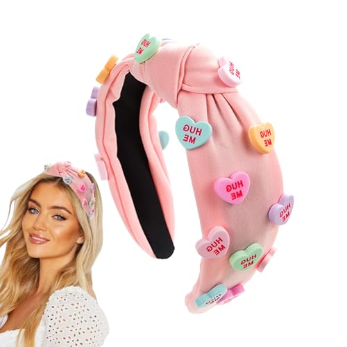 Breiter Knoten-Stirnband, Stoff-Stirnband mit breitem Knoten, Liebesherz, Haarschmuck für Country-Konzert, Übung, Party, Dating und Hochzeit, Rosa Breiter Knoten-Stirnband, Stoff-Stirnband mit breitem Knoten, Liebesherz, Haarschmuck für Country-Konzert, Übung, Party, Dating und Hochzeit, Rosa von Lumiscent