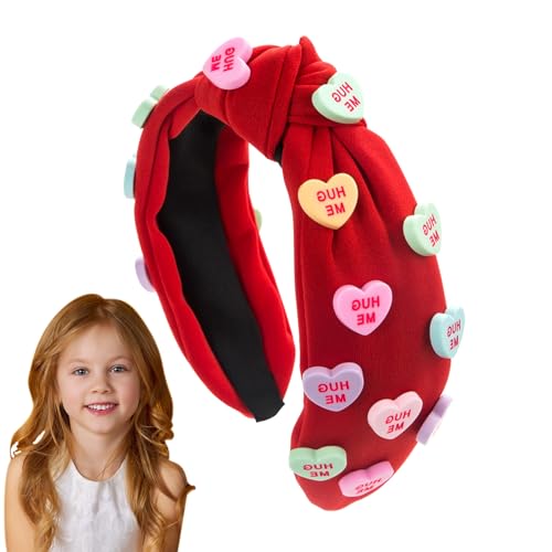 Breiter Knoten-Stirnband, Stoff-Stirnband mit breitem Knoten, Liebesherz, Haarschmuck für Country-Konzert, Übung, Party, Dating und Hochzeit, Rot Breiter Knoten-Stirnband, Stoff-Stirnband mit breitem Knoten, Liebesherz, Haarschmuck für Country-Konzert, Übung, Party, Dating und Hochzeit, Rot von Lumiscent