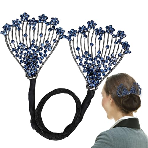 Deft Hair Bun Maker Elegant Twist Strass Haarknoten Strass Haarspange Flexibel Haarschmuck Vintage Haarknoten Clip für Frauen Mädchen von Lumiscent