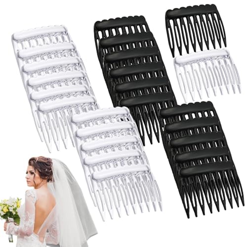 Haarkämme – Haarkamm-Clips | 24 Stück französischer Kamm seitliche Haarkämme | Haarkamm Clip | Damen-Accessoires für Hochzeiten, Bälle, Partys, Anlässe, tägliches Styling von Lumiscent