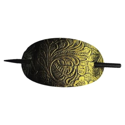 Haarspange aus Kunstleder – Haarspange mit Stab | ovale Haarspange | Haarschmuck aus Leder | Haargummi | Haarspange für Pferdeschwanz | Kopfschmuck für Damen Haarspange aus Kunstleder – Haarspange mit Stab | ovale Haarspange | Haarschmuck aus Leder | Haargummi | Haarspange für Pferdeschwanz | Kopfschmuck für Damen von Lumiscent
