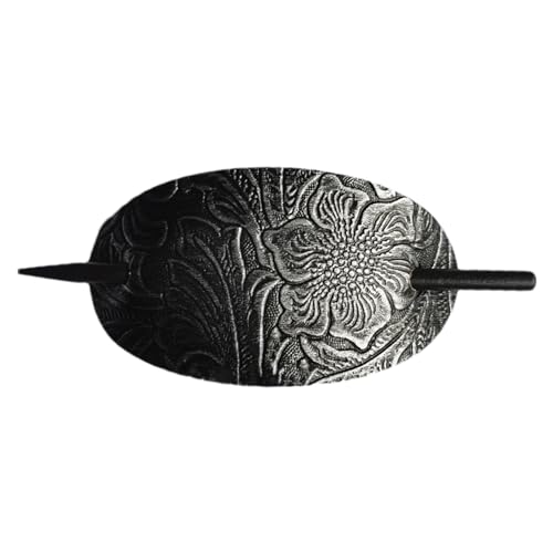 Haarspange aus Kunstleder – Haarspange mit Stab | ovale Haarspange | Haarschmuck aus Leder | Haargummi | Haarspange für Pferdeschwanz | Kopfschmuck für Damen Haarspange aus Kunstleder – Haarspange mit Stab | ovale Haarspange | Haarschmuck aus Leder | Haargummi | Haarspange für Pferdeschwanz | Kopfschmuck für Damen von Lumiscent