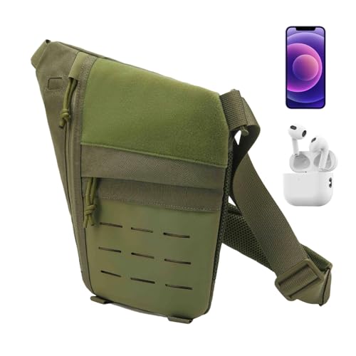 Hüfttasche - Versteckte Unterarm-Umhängetasche | Anti-Diebstahl Crosssbody Bag | Verstellbare Achseltasche | Wasserdichte Verschleißfeste Nylontasche Mehrzweckfächer Tasche für Reisen, Army Grün, von Lumiscent