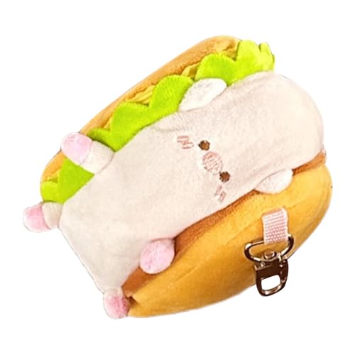 Kleine Münzgeldbörsen für Frauen – kleine Geldbörsen mit Reißverschluss | kleine Geldbörsen für Frauen | Schweine-Sandwich-Wechselbörse | Schweine-Sandwich-Cartoon-Geldbörse | winzige Geldbörse für von Lumiscent