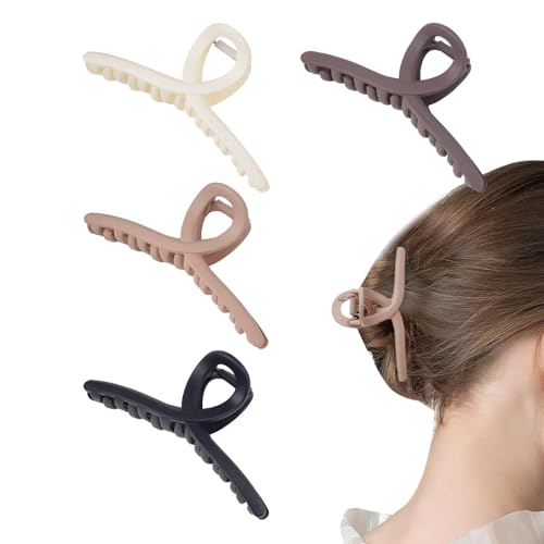 Krallenklammer - Haarklammer | Haarspangen für Frauen | Krallenklammern für dickes Haar | 4 Stück rutschfeste Krallenklammern | Haarwerkzeuge 4,3-Zoll-Backenklammer-Zubehör, Haarklammer für dickes ode Krallenklammer - Haarklammer | Haarspangen für Frauen | Krallenklammern für dickes Haar | 4 Stück rutschfeste Krallenklammern | Haarwerkzeuge 4,3-Zoll-Backenklammer-Zubehör, Haarklammer für dickes ode von Lumiscent