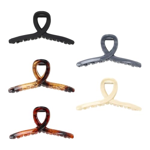 Krallenklammer - Haarklammer | Haarspangen für Frauen | Krallenklammern für dickes Haar | Große Damen Haarklammern | Rutschfeste Haarklammern | 5X modische Haarspangen, moderne Haaraccessoires von Lumiscent
