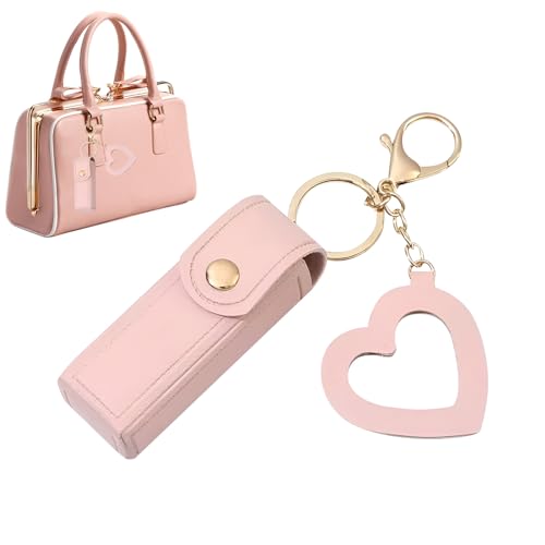 Leder-Lippenstift-Etui, Lippenstift-Organizer Aus PU-Leder Mit Liebesanhänger, Make-up-Reiseetuis, Aufbewahrungstasche Für Neujahrs- Und Jubiläums-Lippenstift Und Lipgloss von Lumiscent