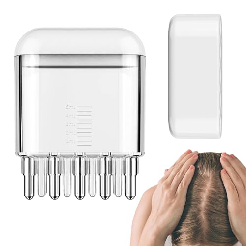Haaröl-Applikator, Kopfhaut-Applikatorkamm - Kopfhautmassagegerät, Haarölkamm mit klarer Skala - Öl-Applikator-Werkzeug, flüssiger Kamm, Applikatorkopf, Öl-Massagekamm für Männer und Frauen Haaröl-Applikator, Kopfhaut-Applikatorkamm - Kopfhautmassagegerät, Haarölkamm mit klarer Skala - Öl-Applikator-Werkzeug, flüssiger Kamm, Applikatorkopf, Öl-Massagekamm für Männer und Frauen von Lumiscent
