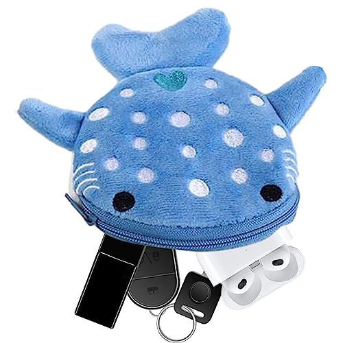 Münzgeldbörse, niedliche Hai-Geldbörse, Geldbörse mit Reißverschluss, Hai-Aufbewahrungstasche für Kopfhörer, Papiergeld und Münzen von Lumiscent